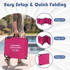 image:imageGoplus Tanning Chair Folding Beach Lounge Chair with Face Hole Removable Pillow Carry Strap Position Adjustable Sunbathing Chair Portable Outside Lounge Chair for Patio Pool 1 RedPink