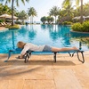 image:imageGoplus Tanning Chair Folding Beach Lounge Chair with Face Hole Removable Pillow Carry Strap Position Adjustable Sunbathing Chair Portable Outside Lounge Chair for Patio Pool 1 RedNavy