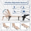 image:imageGoplus Tanning Chair Folding Beach Lounge Chair with Face Hole Removable Pillow Carry Strap Position Adjustable Sunbathing Chair Portable Outside Lounge Chair for Patio Pool 1 RedBeige