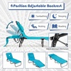 image:imageGoplus Tanning Chair Folding Beach Lounge Chair with Face Hole Removable Pillow Carry Strap Position Adjustable Sunbathing Chair Portable Outside Lounge Chair for Patio Pool 1 RedSky Blue