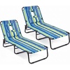 image:imageGoplus Tanning Chair Folding Beach Lounge Chair with Face Hole Removable Pillow Carry Strap Position Adjustable Sunbathing Chair Portable Outside Lounge Chair for Patio Pool 1 RedBlue Stripe