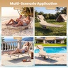 image:imageGoplus Tanning Chair Portable Lightweight 105LBS Beach Lounger with Face Arm Holes Adjustable 5Position 330LBS Capacity Side Pocket Removable Cushions Portable Sunbathing Chair for PoolBiege