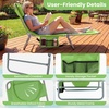 image:imageGoplus Tanning Chair Portable Lightweight 105LBS Beach Lounger with Face Arm Holes Adjustable 5Position 330LBS Capacity Side Pocket Removable Cushions Portable Sunbathing Chair for PoolGreen