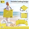 image:imageGoplus Tanning Chair Portable Lightweight 105LBS Beach Lounger with Face Arm Holes Adjustable 5Position 330LBS Capacity Side Pocket Removable Cushions Portable Sunbathing Chair for PoolYellow