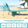 image:imageGoplus Tanning Chair Portable Lightweight 105LBS Beach Lounger with Face Arm Holes Adjustable 5Position 330LBS Capacity Side Pocket Removable Cushions Portable Sunbathing Chair for PoolMint Green
