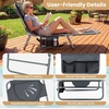 image:imageGoplus Tanning Chair Portable Lightweight 105LBS Beach Lounger with Face Arm Holes Adjustable 5Position 330LBS Capacity Side Pocket Removable Cushions Portable Sunbathing Chair for PoolGrey