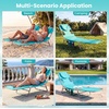 image:imageGoplus Tanning Chair Portable Lightweight 105LBS Beach Lounger with Face Arm Holes Adjustable 5Position 330LBS Capacity Side Pocket Removable Cushions Portable Sunbathing Chair for PoolMint Green