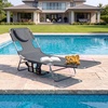 image:imageGoplus Tanning Chair Portable Lightweight 105LBS Beach Lounger with Face Arm Holes Adjustable 5Position 330LBS Capacity Side Pocket Removable Cushions Portable Sunbathing Chair for PoolGrey