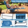 image:imageGoplus Tanning Chair Portable Lightweight 105LBS Beach Lounger with Face Arm Holes Adjustable 5Position 330LBS Capacity Side Pocket Removable Cushions Portable Sunbathing Chair for PoolBlue