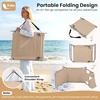 image:imageGoplus Tanning Chair Portable Lightweight 105LBS Beach Lounger with Face Arm Holes Adjustable 5Position 330LBS Capacity Side Pocket Removable Cushions Portable Sunbathing Chair for PoolBiege
