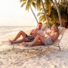 image:imageGoplus Tanning Chair Portable Lightweight 105LBS Beach Lounger with Face Arm Holes Adjustable 5Position 330LBS Capacity Side Pocket Removable Cushions Portable Sunbathing Chair for PoolBiege