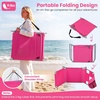 image:imageGoplus Tanning Chair Portable Lightweight 105LBS Beach Lounger with Face Arm Holes Adjustable 5Position 330LBS Capacity Side Pocket Removable Cushions Portable Sunbathing Chair for PoolPink