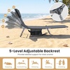 image:imageGoplus Tanning Chair Portable Lightweight 105LBS Beach Lounger with Face Arm Holes Adjustable 5Position 330LBS Capacity Side Pocket Removable Cushions Portable Sunbathing Chair for PoolGrey