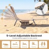 image:imageGoplus Tanning Chair Portable Lightweight 105LBS Beach Lounger with Face Arm Holes Adjustable 5Position 330LBS Capacity Side Pocket Removable Cushions Portable Sunbathing Chair for PoolBiege
