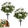 image:imageGoplus 275 Artificial Cypress Topiary Trees Set of 2 Faux Topiary Bushes Shrubs with Ground Spikes Indoor Outdoor SunResistant Fake Evergreen Shrub Plants for Front Porch Patio Home DecorationBegonia