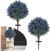 image:imageGoplus 275 Artificial Cypress Topiary Trees Set of 2 Faux Topiary Bushes Shrubs with Ground Spikes Indoor Outdoor SunResistant Fake Evergreen Shrub Plants for Front Porch Patio Home DecorationLavender