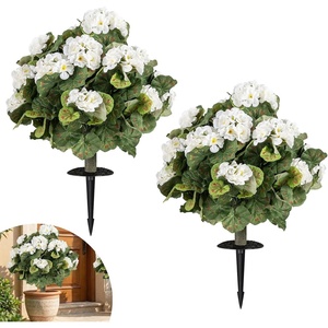 image:imageGoplus 275 Artificial Cypress Topiary Trees Set of 2 Faux Topiary Bushes Shrubs with Ground Spikes Indoor Outdoor SunResistant Fake Evergreen Shrub Plants for Front Porch Patio Home DecorationBegonia