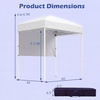 image:imageGoplus 6 x 4 FT Pop Up Canopy UPF50 Easy Setup Tent w 1 Half Sidewall SilverCoated Top Foldable Outdoor Gazebo wCarrying Bag Sun Shelter Tent for Events Sports Camping Markets BlueWhite