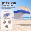 image:imageGoplus 6 x 4 FT Pop Up Canopy UPF50 Easy Setup Tent w 1 Half Sidewall SilverCoated Top Foldable Outdoor Gazebo wCarrying Bag Sun Shelter Tent for Events Sports Camping Markets BlueBlue