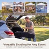 image:imageGoplus 6 x 4 FT Pop Up Canopy UPF50 Easy Setup Tent w 1 Half Sidewall SilverCoated Top Foldable Outdoor Gazebo wCarrying Bag Sun Shelter Tent for Events Sports Camping Markets BlueWhite