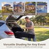 image:imageGoplus 6 x 4 FT Pop Up Canopy UPF50 Easy Setup Tent w 1 Half Sidewall SilverCoated Top Foldable Outdoor Gazebo wCarrying Bag Sun Shelter Tent for Events Sports Camping Markets BlueGray