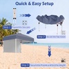 image:imageGoplus 6 x 4 FT Pop Up Canopy UPF50 Easy Setup Tent w 1 Half Sidewall SilverCoated Top Foldable Outdoor Gazebo wCarrying Bag Sun Shelter Tent for Events Sports Camping Markets BlueGray