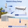 image:imageGoplus 6 x 4 FT Pop Up Canopy UPF50 Easy Setup Tent w 1 Half Sidewall SilverCoated Top Foldable Outdoor Gazebo wCarrying Bag Sun Shelter Tent for Events Sports Camping Markets BlueWhite
