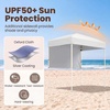 image:imageGoplus 6 x 4 FT Pop Up Canopy UPF50 Easy Setup Tent w 1 Half Sidewall SilverCoated Top Foldable Outdoor Gazebo wCarrying Bag Sun Shelter Tent for Events Sports Camping Markets BlueWhite