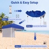 image:imageGoplus 6 x 4 FT Pop Up Canopy UPF50 Easy Setup Tent w 1 Half Sidewall SilverCoated Top Foldable Outdoor Gazebo wCarrying Bag Sun Shelter Tent for Events Sports Camping Markets BlueBlue