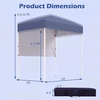image:imageGoplus 6 x 4 FT Pop Up Canopy UPF50 Easy Setup Tent w 1 Half Sidewall SilverCoated Top Foldable Outdoor Gazebo wCarrying Bag Sun Shelter Tent for Events Sports Camping Markets BlueGray
