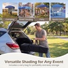 image:imageGoplus 6 x 4 FT Pop Up Canopy UPF50 Easy Setup Tent w 1 Half Sidewall SilverCoated Top Foldable Outdoor Gazebo wCarrying Bag Sun Shelter Tent for Events Sports Camping Markets BlueBlue