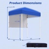 image:imageGoplus 6 x 4 FT Pop Up Canopy UPF50 Easy Setup Tent w 1 Half Sidewall SilverCoated Top Foldable Outdoor Gazebo wCarrying Bag Sun Shelter Tent for Events Sports Camping Markets BlueBlue