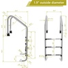 image:imageGoplus Swimming Pool Ladder 3Step4Step InGround Stainless Steel Step for IndoorOutdoor Pool Heavy Duty NonSlip Ladder Easy Assembly 3Steps3Steps