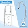 image:imageGoplus Swimming Pool Ladder 3Step4Step InGround Stainless Steel Step for IndoorOutdoor Pool Heavy Duty NonSlip Ladder Easy Assembly 3Steps4 Steps