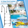 image:imageGoplus Swimming Pool Ladder 3Step4Step InGround Stainless Steel Step for IndoorOutdoor Pool Heavy Duty NonSlip Ladder Easy Assembly 3Steps4 Steps