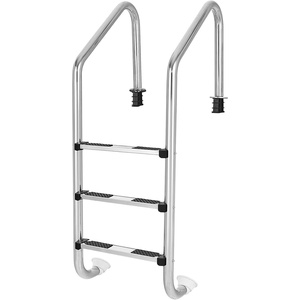 image:imageGoplus Swimming Pool Ladder 3Step4Step InGround Stainless Steel Step for IndoorOutdoor Pool Heavy Duty NonSlip Ladder Easy Assembly 3Steps3Steps