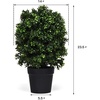 image:imageGoplus 2Ft Artificial Boxwood Topiary Ball Tree 2 Pack Faux Round Shrubs Bushes Decoration with UVProof Realistic Leaves Fake Potted Plants for Front Porch Home Office Outdoor Indoor Decor
