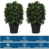 image:imageGoplus 2Ft Artificial Boxwood Topiary Ball Tree 2 Pack Faux Round Shrubs Bushes Decoration with UVProof Realistic Leaves Fake Potted Plants for Front Porch Home Office Outdoor Indoor Decor