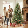 image:imageGoplus 75 FT PreLit Artificial Christmas Tree Hinged Faux Xmas Tree with 1449 Soft TPE amp PVC Mixed Branch Tips 500 Warm White LED Lights Foldable Metal Stand Holiday Party Home Office Decoration