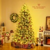 image:imageGoplus 75 FT PreLit Artificial Christmas Tree Hinged Faux Xmas Tree with 1449 Soft TPE amp PVC Mixed Branch Tips 500 Warm White LED Lights Foldable Metal Stand Holiday Party Home Office Decoration