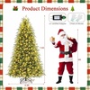 image:imageGoplus 75 FT PreLit Artificial Christmas Tree Hinged Faux Xmas Tree with 1449 Soft TPE amp PVC Mixed Branch Tips 500 Warm White LED Lights Foldable Metal Stand Holiday Party Home Office Decoration