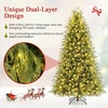 image:imageGoplus 75 FT PreLit Artificial Christmas Tree Hinged Faux Xmas Tree with 1449 Soft TPE amp PVC Mixed Branch Tips 500 Warm White LED Lights Foldable Metal Stand Holiday Party Home Office Decoration