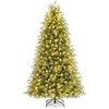 image:imageGoplus 75 FT PreLit Artificial Christmas Tree Hinged Faux Xmas Tree with 1449 Soft TPE amp PVC Mixed Branch Tips 500 Warm White LED Lights Foldable Metal Stand Holiday Party Home Office Decoration