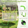 image:imageGoplus Trampoline for Kids with Enclosure 6in1 Indoor Outdoor Toddler Trampoline with Adjustable Gymnastics Bar Swing Basketball Hoop and Toys Birthday Gifts for Boys Girls Age 3Green