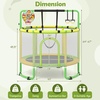 image:imageGoplus Trampoline for Kids with Enclosure 6in1 Indoor Outdoor Toddler Trampoline with Adjustable Gymnastics Bar Swing Basketball Hoop and Toys Birthday Gifts for Boys Girls Age 3Green
