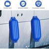 image:imageGoplus 4 Pack Marine Boat Fenders 23 X 65 27 X 85 Ribbed Twin Eyes Boat Fender with 4 Ropes amp 1 Air Pump Various Sizes amp Colors Vinyl Inflatable Boat Bumpers for Docking Pontoon BoatsBlue