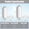 image:imageGoplus 4 Pack Marine Boat Fenders 23 X 65 27 X 85 Ribbed Twin Eyes Boat Fender with 4 Ropes amp 1 Air Pump Various Sizes amp Colors Vinyl Inflatable Boat Bumpers for Docking Pontoon BoatsWhite