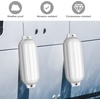 image:imageGoplus 4 Pack Marine Boat Fenders 23 X 65 27 X 85 Ribbed Twin Eyes Boat Fender with 4 Ropes amp 1 Air Pump Various Sizes amp Colors Vinyl Inflatable Boat Bumpers for Docking Pontoon BoatsWhite