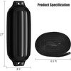 image:imageGoplus 4 Pack Marine Boat Fenders 23 X 65 27 X 85 Ribbed Twin Eyes Boat Fender with 4 Ropes amp 1 Air Pump Various Sizes amp Colors Vinyl Inflatable Boat Bumpers for Docking Pontoon BoatsBlack
