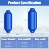 image:imageGoplus 4 Pack Marine Boat Fenders 23 X 65 27 X 85 Ribbed Twin Eyes Boat Fender with 4 Ropes amp 1 Air Pump Various Sizes amp Colors Vinyl Inflatable Boat Bumpers for Docking Pontoon BoatsBlue